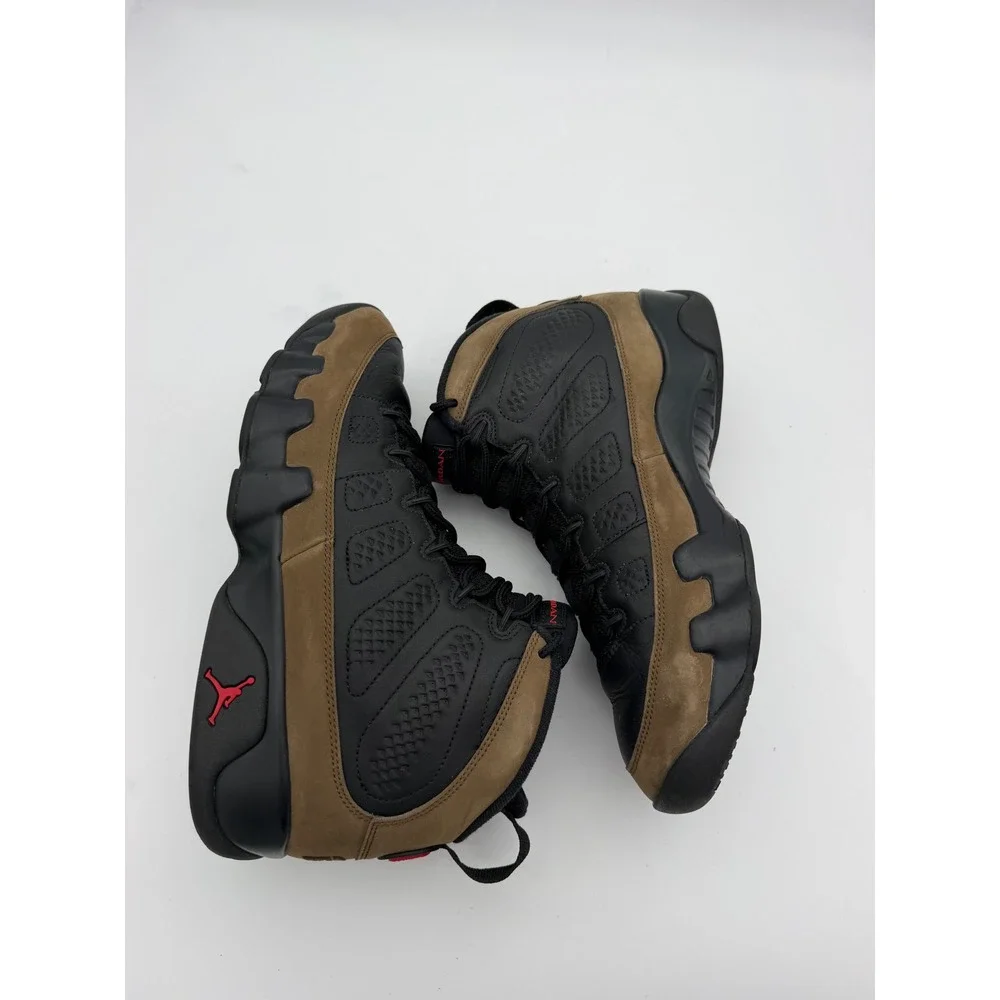 Jordan 9 Retro Olive 2024 Black Light Olive True Red HV4794-030 Mens 10.5